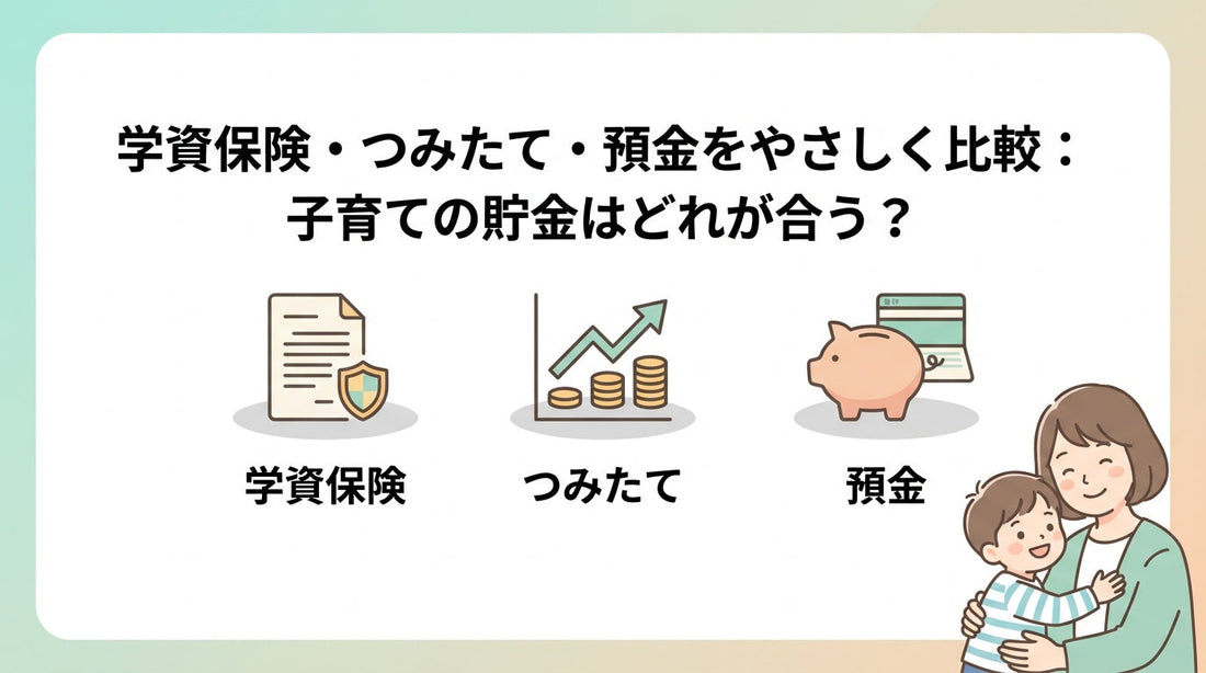 学資保険・つみたて・預金をやさしく比較：子育ての貯金はどれが合う？