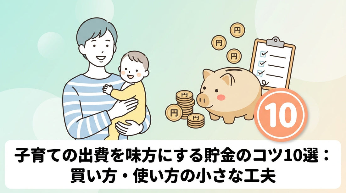 子育て中の家計を見直しているイメージ