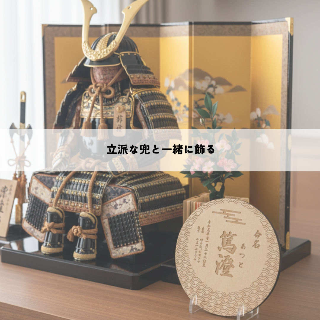 木の温もりに刻む命名札｜木製彫刻　名前入り／出生記録